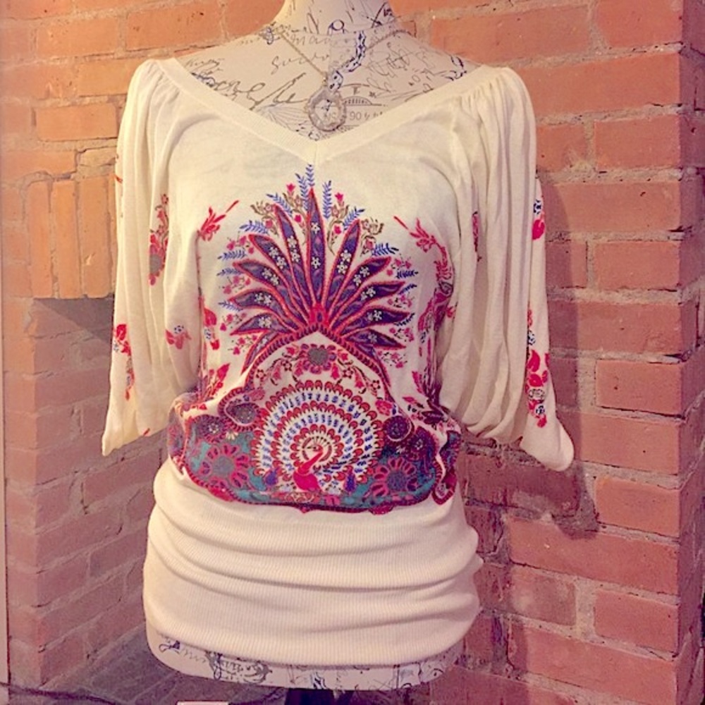 Free People Peacock Tunic Sweater